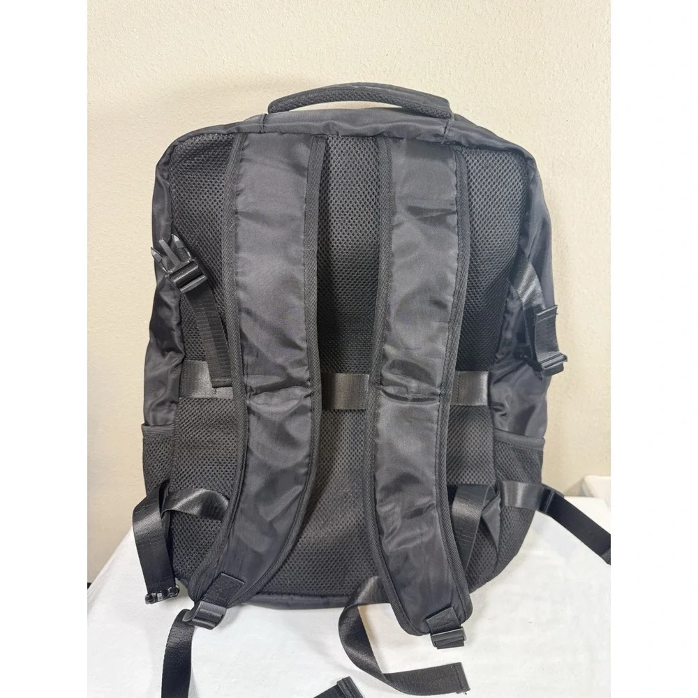 Large Black Travel Backpack Carry-On – Laptop Sleeve, Compartments, Pockets